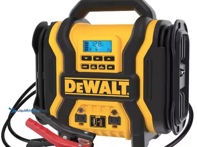 Lot 49-2005613 - DEWALT 2000-Peak Amp Portable Jump Starter with Digital Compressor, USB and AC Power Bank, Model # D...