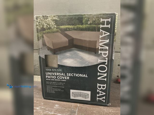Lot 49-5484559 - Hampton Bay Universal Sectional Patio Cover Beige/Brown 1006 573 528 Unused