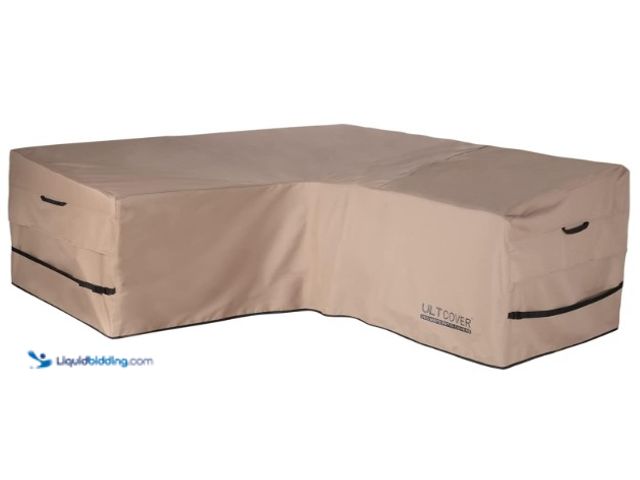 Lot 49-2025631 - ULTCOVER Waterproof 5-Seater Patio V-Shaped Sofa Cover, 85 inch Wide, Heavy Duty 600D Polyester, UV ...