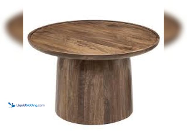 Lot 49-5471660 - Modway Holloway 30 Inch Round Mango Wood Coffee Table in Walnut. Model # EEI-7144-WAL. Unused