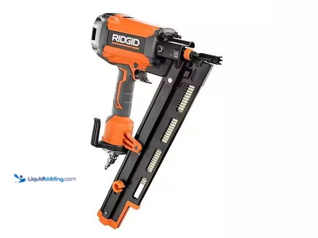 Lot 49-1548475 - RIDGID Pneumatic 21-Degree 3-1/2 in. Round Head Framing Nailer Model # R350RHF, Unused  Ref#SB1031