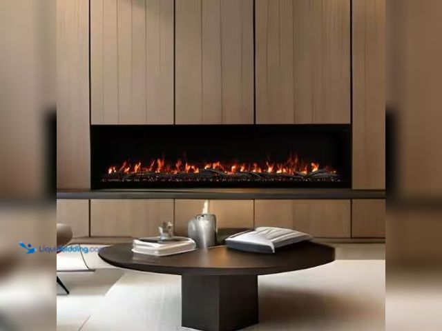 Lot 49-1601254 - Modern Ember Highmark 84 in. Wall-Mounted Smart Electric Fireplace Heater with Multi-Color Flames, 5...