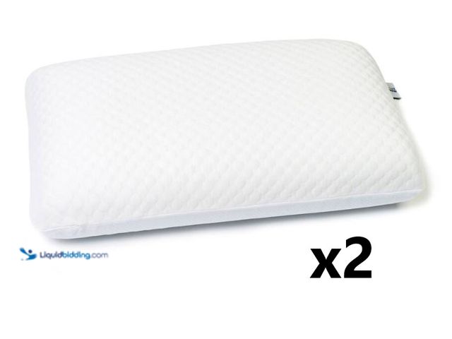 Lot 49-1623954 - Set of (2) Ghost Bed Ghost Pillows - Cooling Shredded Fill - White, Model # 11GBSCP010, Unused.  Ref...