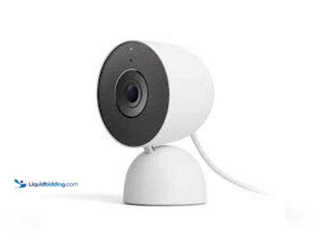 Lot 49-5483886 - Google Nest Indoor Security Camera (Wired, 3rd gen) - Snow. Model # GA09973-US. Unused