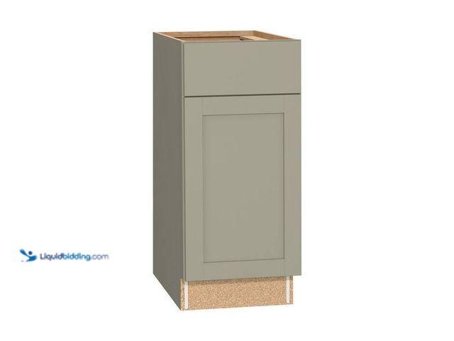 Lot 49-2004290 - Hampton Bay Westfield Dusk Gray Shaker Stock Assembled Base Kitchen Cabinet (15 in. W x 23.75 in. D ...