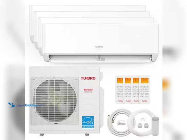 Lot 49-1602176 - TURBRO 42,000 BTU 4 Zones 22 SEER2 Inverter Mini Split AC/Heating System, Ductless with Heat Pump, W...
