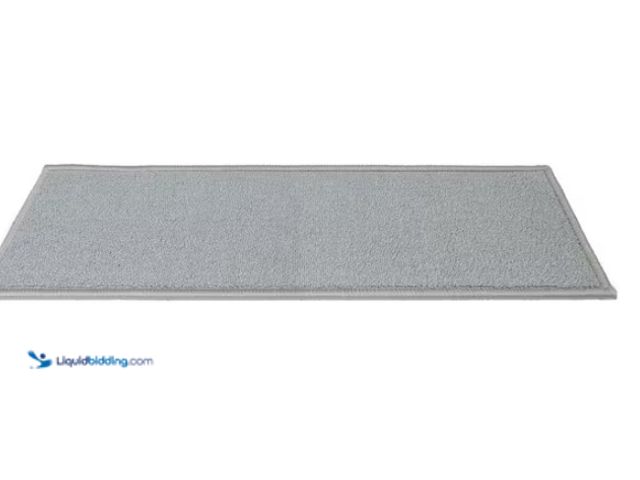 Lot 49-1628095 - RugStylesOnline Custom Size Stair Treads Solid Gray 9.5 in. x 26 in. Indoor Carpet Stair Tread Cover...