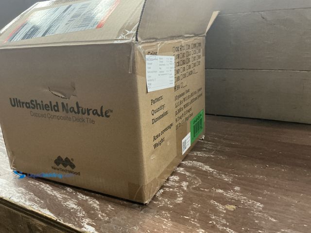 Lot 49-5554052 - NewTechWood UltraShield Naturale 1 ft. x 1 ft. Quick Deck Outdoor Composite Deck Tile in Peruvian Te...
