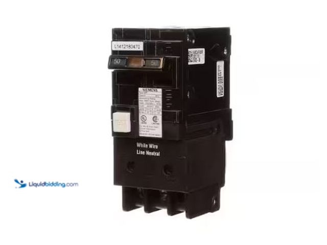 Lot 49-1630746 - Siemens 50 Amp Double Pole Type QPF GFCI Circuit Breaker Model # US2:QF250AP, Unused  Ref#CRS0723