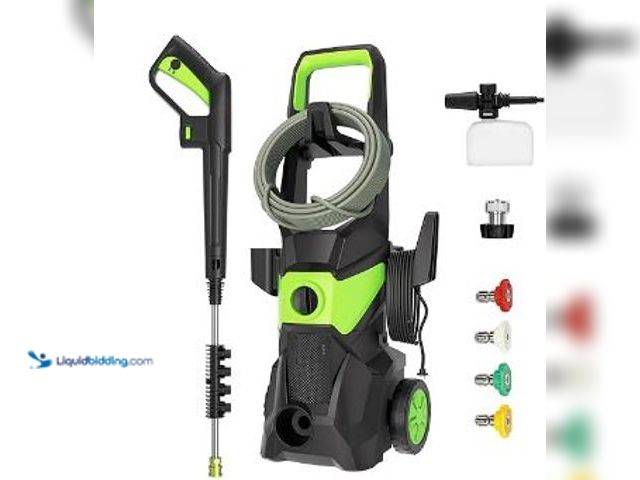 Lot 49-1513871 - Electric Pressure Washer - 3000PSI Electric Power Washer with 33FT Pressure Hose, 33FT Power Cord, 4...
