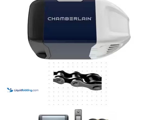 Lot 49-1568450 - Chamberlain 1/2 HP Heavy-Duty Chain Drive Garage Door Opener Model # D2101, New  Ref#SR1230