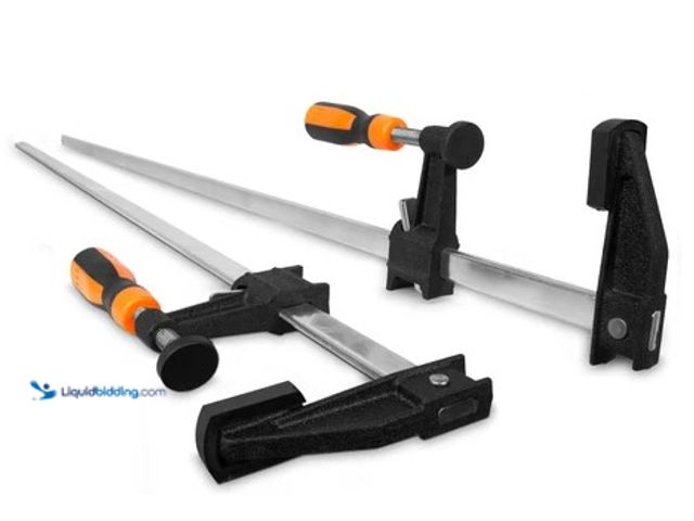Lot 49-2004606 - Lot of (2) WEN Quick-Adjust 36-Inch Steel Bar Clamps with 2.5-Inch Throat and Micro-Adjustment Handl...