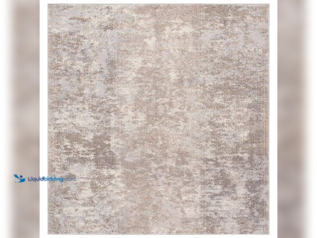 Lot 49-5437778 - SAFAVIEH Madison Grey/Beige 8 ft. x 8 ft. Geometric Medallion Square Area Rug. [Model # MAD471G-8SQ]...