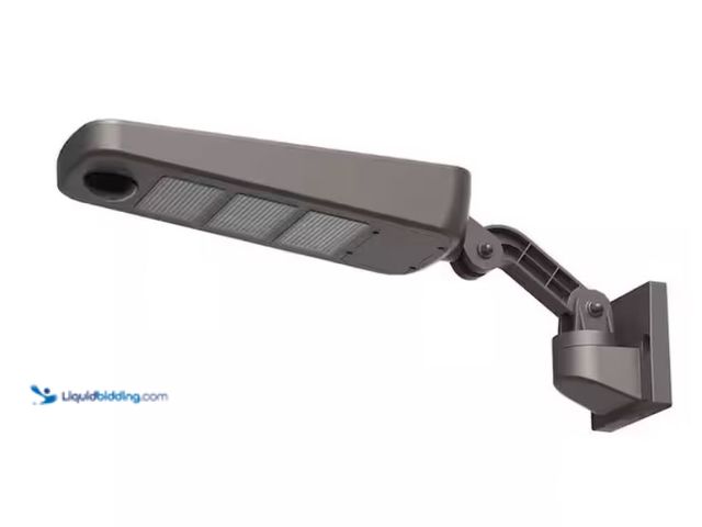 Lot 49-3614760 - Commercial Electric Solar Powered 4500 Lumens Bronze Motion Activated Dusk to Dawn Security Integrat...