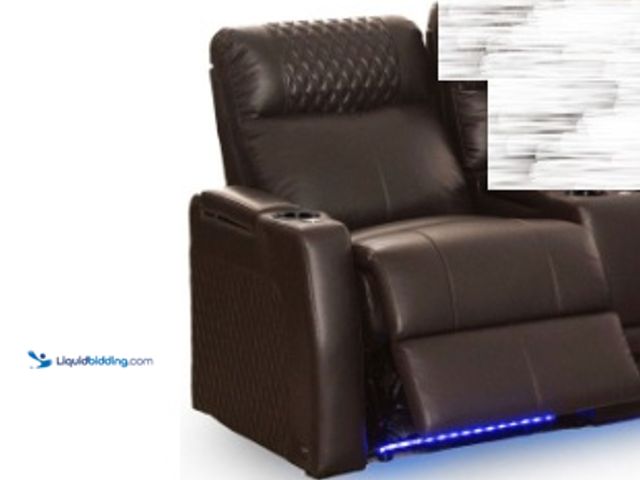 Lot 49-2024516 - Tan Reclining chair with remote. Used. Works. Scuffs and scratches.   Ref#PA0925