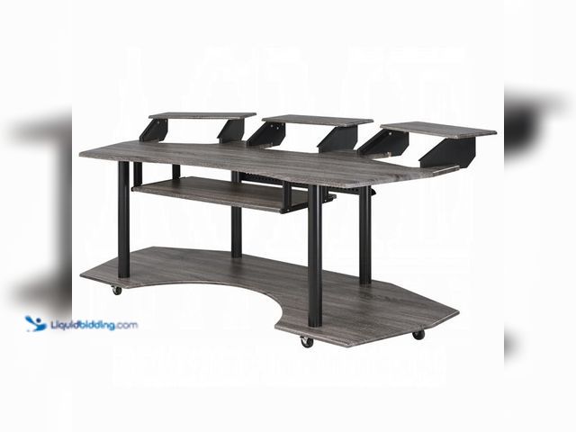 Lot 49-5458995 - ACME Eleazar 83" Music Studio Desk in Black Oak Model: 92895. Unused