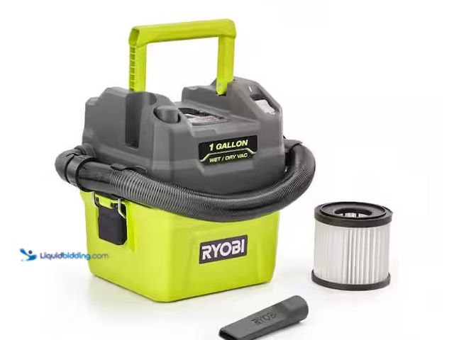 Lot 49-1568702 - RYOBI ONE+ 18V Cordless 1 Gal. Wet/Dry Vacuum (Tool Only) Model # PCL733B, Unused  Ref#SBS0114