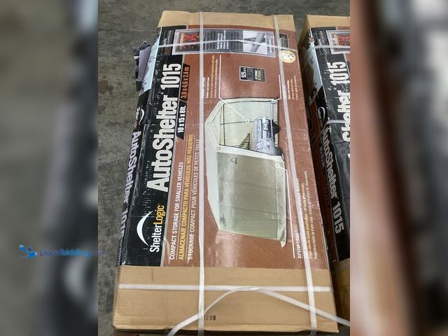 Lot 49-5490269 - ShelterLogic Peak Style Roof Instant Garage Carport Car Canopy with Steel Frame and Waterproof UV-Tr...