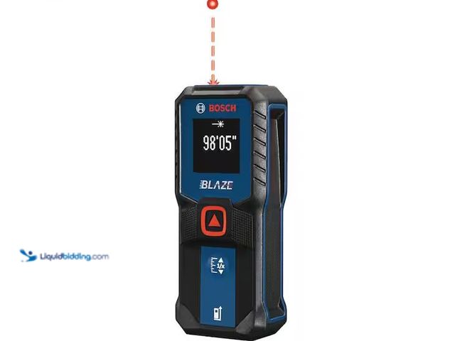 Lot 49-5551382 - Bosch
BLAZE 100 ft. Laser Measure, Used, Needs AAA Batteries, Works