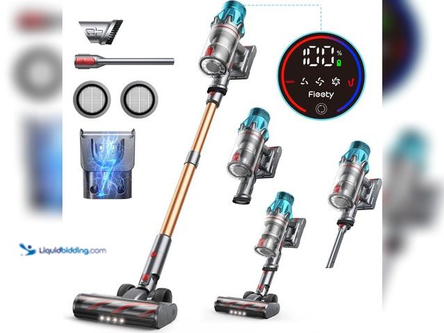 Lot 49-5413355 - Cordless Vacuum Cleaner 550W/45Kpa, Stick Vacuum Cleaners 60 Mins Max Runtime with Charging Dock, Se...