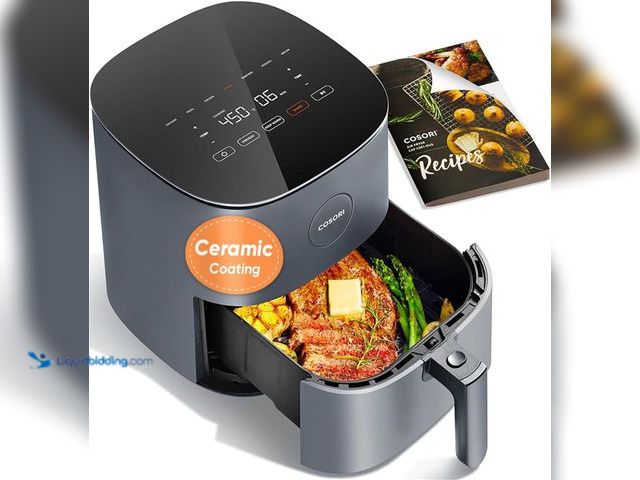 Lot 49-3564427 - Cosori Air Fryer Pro, Compact 5QT, Ceramic Coating, 7 Presets with Preheat & Keep Warm, 450℉, Easy t...