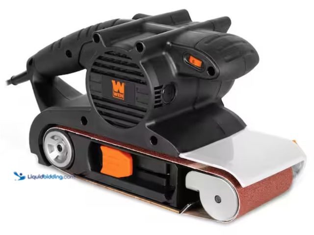 Lot 49-2006097 - WEN 10 Amp Corded 4-by-24 in. Variable Speed Combination Handheld and Benchtop Belt Sander, Model # ...