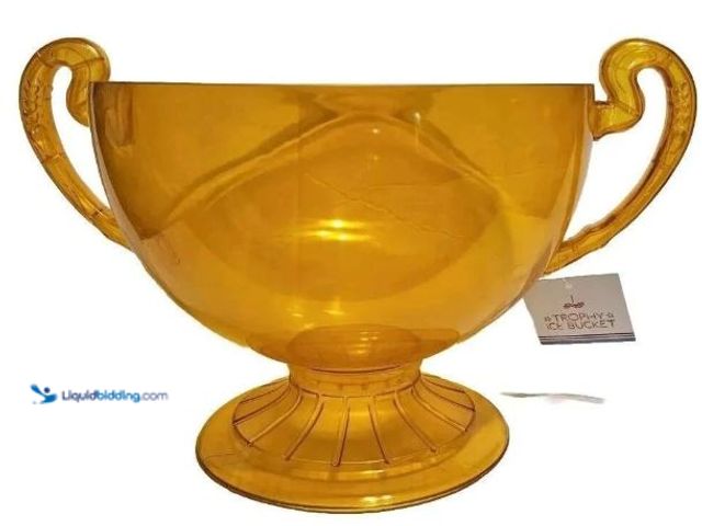 Lot 49-1623929 - Lot of (6) Target Bullseye Summer Golden Trophy Acrylic Ice Bucket, Model # 226927536499, Unused.   ...