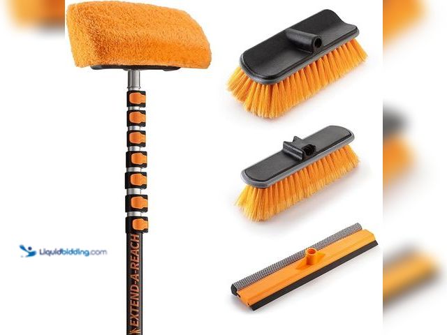 Lot 49-1630840 - Extend-A-Reach 36-Ft Exterior House Cleaning Brush Set with 5-30 Ft Extension Pole, Vinyl Siding Bru...