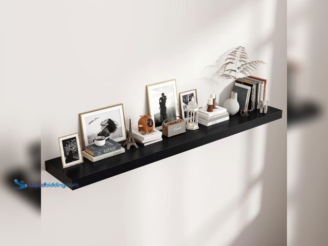 Lot 49-5544092 - Venusmiles Floating Shelves for Wall, 72 Inch Wide x 12 Inch Deep Floating Shelves, Long Wood Floati...