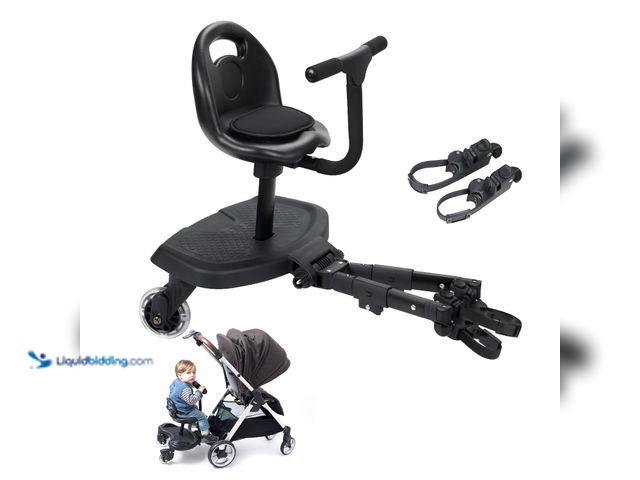 Lot 49-5463273 - Universal 2-in-1 Stroller Board，Child Rider Stroller Attachment with Saddle Seat and Standing Platfo...