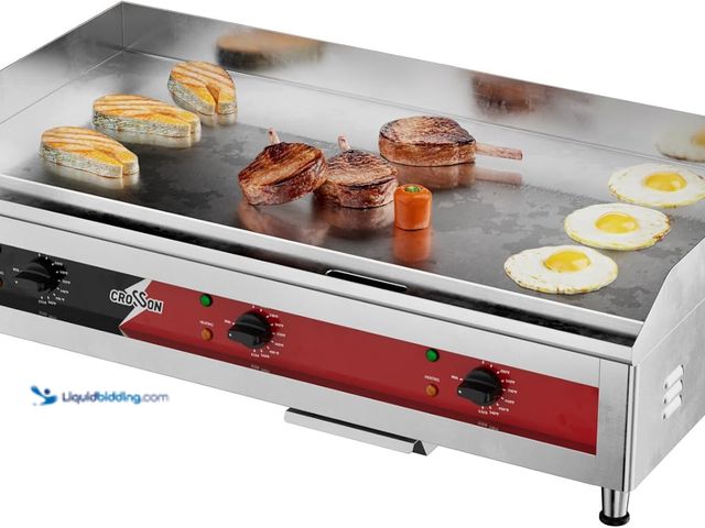 Lot 49-5541408 - CROSSON ETL Listed 36"*16" Large Commercial Electric Countertop Griddle,Flat Top Heavy Duty Griddles...