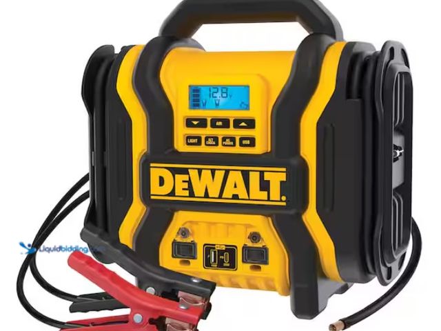 Lot 49-1546841 - DEWALT Portable Power 2000 Peak Amp Jump Starter w/Digital Compressor, Model # DXAEPS14, Slightly us...