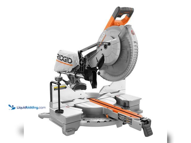 Lot 49-5508636 - RIDGID
15 Amp Corded 12 in. Dual Bevel Sliding Miter Saw with 70 Deg. Miter Capacity and LED Cut Li...