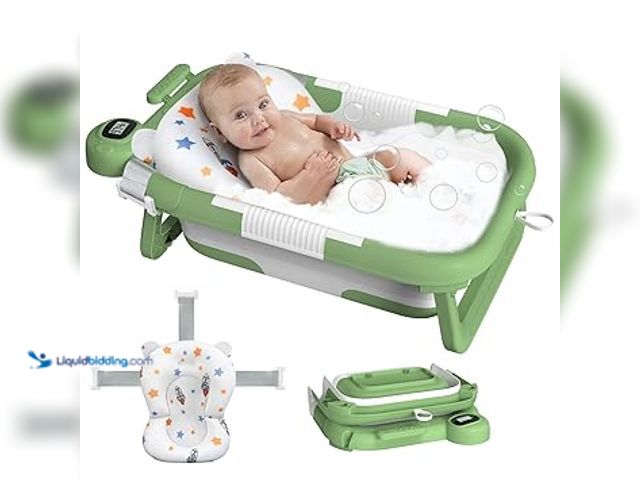 Lot 49-5407030 - Collapsible Baby Bathtub, Baby Bath Tub for Newborn to Toddler with Floating Cushion for Bath Suppor...