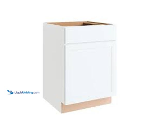 Lot 49-5411934 - Hampton Bay Courtland 24 in. W x 24 in. D x 34.5 in. H Assembled Shaker Base Kitchen Cabinet in Pola...