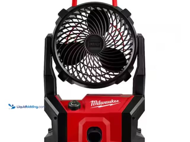 Lot 49-1567797 - Milwaukee M18 18-Volt Lithium-Ion Brushless Cordless PACKOUT Jobsite Fan (Tool-Only), Model # 0818-2...