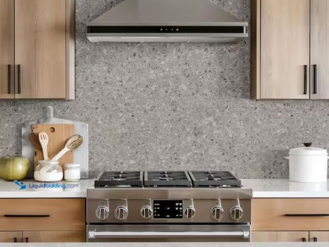 Lot 49-1515756 - Approx. 7 SQ FT of MSI Smoky Terrazzo 12 in. x 12 in. Matte Porcelain Mesh-Mounted Mosaic Floor and ...