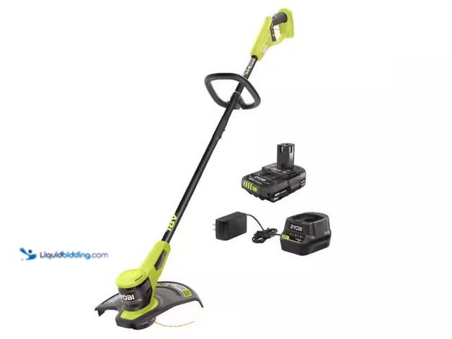 Lot 49-2006526 - RYOBI ONE+ 18V 13 in. Cordless Battery String Trimmer with 2.0 Ah Battery and Charger, Model # P2015...