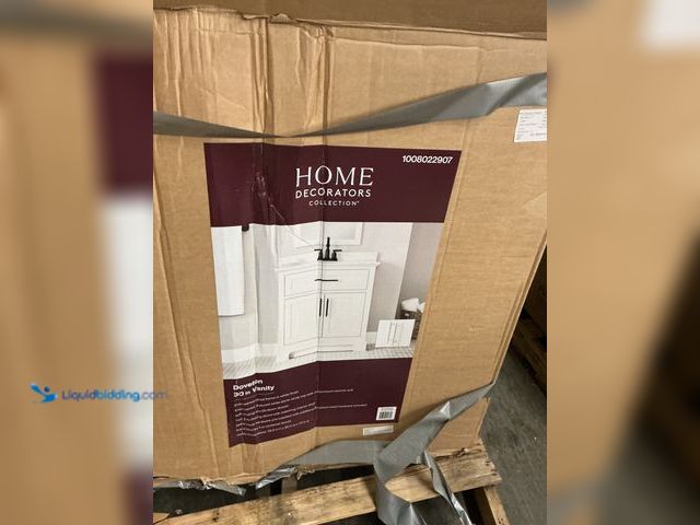 Lot 49-5554120 - Home Decorators Collection Doveton 30 in. Single Sink Freestanding White Bath Vanity with White Engi...