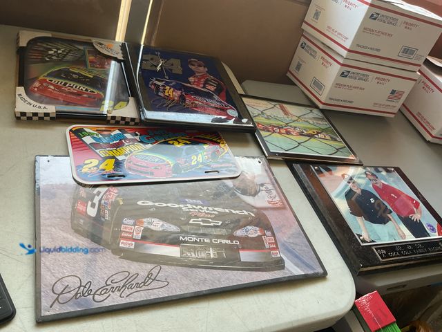 Lot 49-2009024 - Other TABLE LOT OF NASCAR PICTURES, PLAQUES AND FRAMES PRINTS ALL READY TO HANG INCLUDING VARIOUS DR...