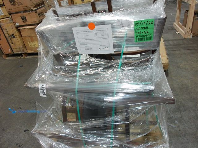 Lot 49-2001150 - Set of (6) Dining Chairs with Dark Wood and Black Seats, Model # TXU20251226, Unused.   Ref#SB0601