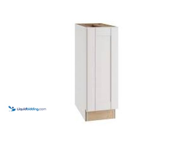 Lot 49-5479056 - Contractor Express Cabinets Arlington 9 in. W x 24 in. D x 34.5 in. H in Vesper White Assembled Plyw...