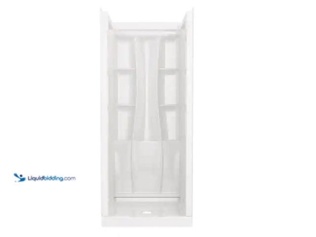 Lot 49-1592882 - Delta Classic 500 32 in. L x 32 in. W x 72 in. H 4-Piece Alcove Shower Kit with Shower Wall and Show...