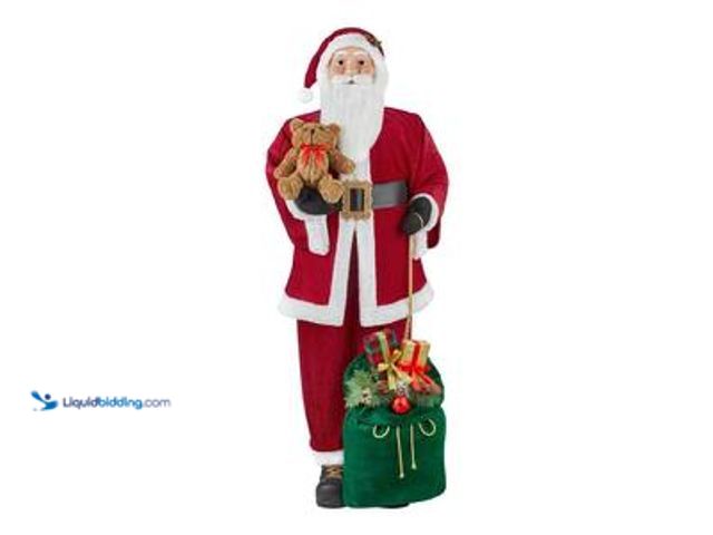 Lot 49-1548175 - Home Accents Holiday 5 ft. Plush Christmas Standing Santa Model #1011141069, Unused  Ref#HOL1113