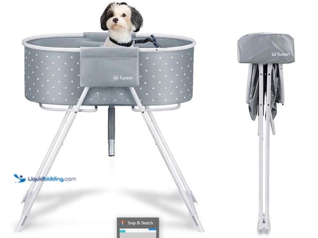 Lot 49-3431923 - Furesh Little Dipper Dog Bath Tub and Wash Station for Bathing Shower and Grooming, Elevated Foldabl...