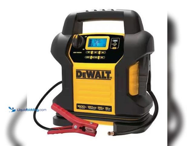 Lot 49-1577164 - DEWALT 1600 Peak Amp Jump Starter with Digital Compressor and USB Power Bank, Model # DXAEJ14, Unuse...