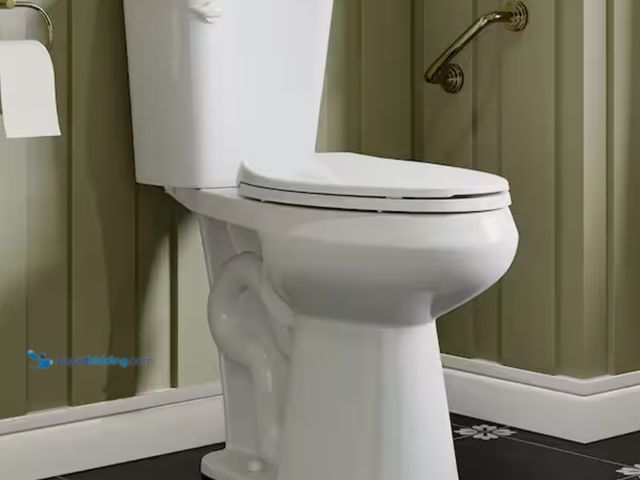 Lot 49-2000076 - HOROW 19 in. ADA Tall 2-Piece High-Efficiency 1.28 GPF Single Flush Elongated Toilet in White Flush,...