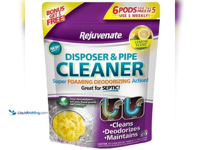 Lot 49-2000810 - Lot of (2), Rejuvenate Lemon Scent Disposer and Pipe Cleaner (6-Pack), Model # RJ6DPC-LEMON, unused....