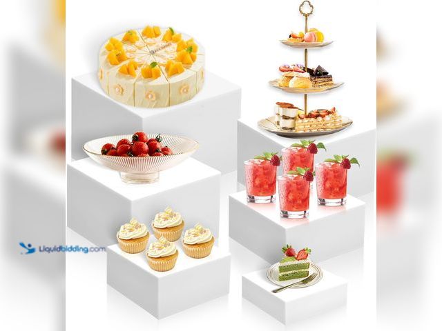 Lot 49-5450244 - 12Pcs Buffet Risers,Food Risers for Buffet Table Display Stand Shelf for Party Catering Dessert Jewe...