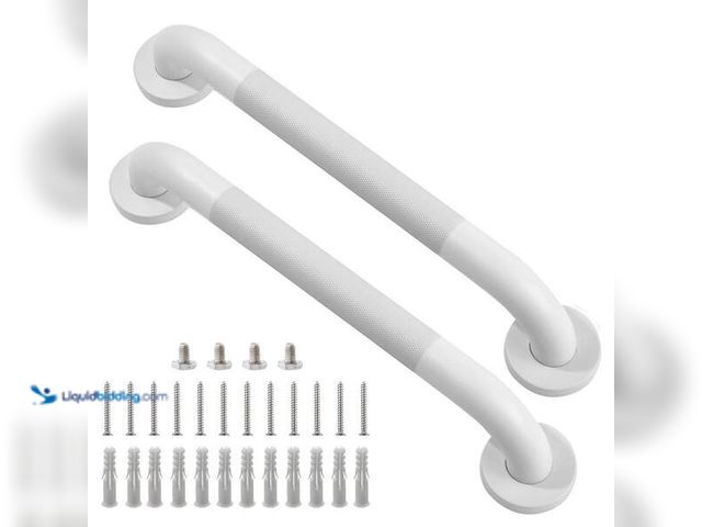 Lot 49-5446913 - Numhew
16 in. Shower Grab Bar in White, 304 Stainless Steel Anti-Slip Bathroom Grab Bar, Handicap S...